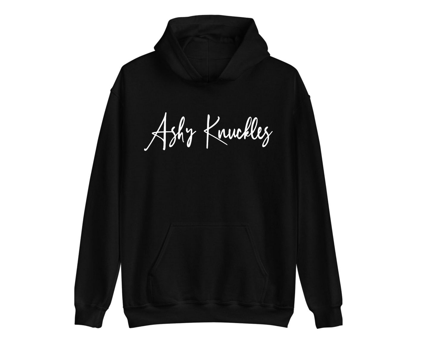 Ashy Knuckles Script Hoodie (BLACK)