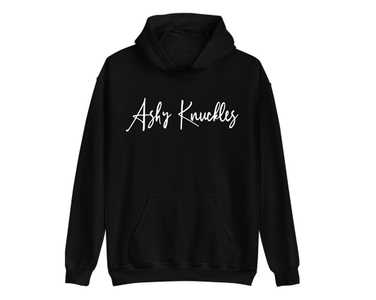 Ashy Knuckles Script Hoodie (BLACK)
